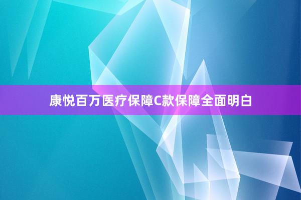 康悦百万医疗保障C款保障全面明白